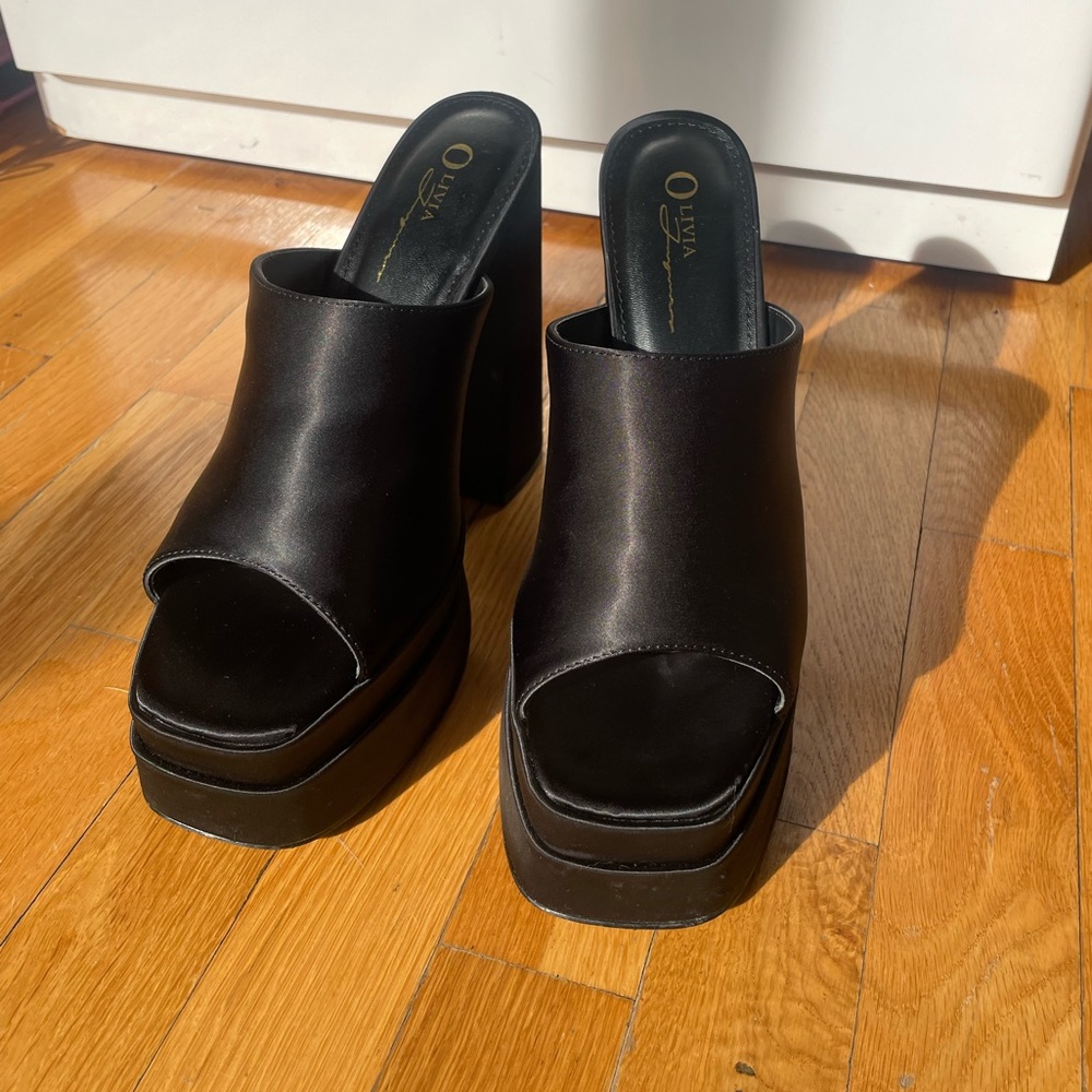 Platform Open Toe Mules - Picture 2 of 2